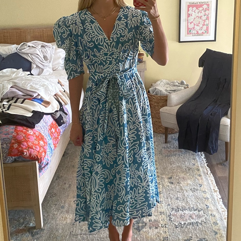 D’ascoli Midi Blue Dress